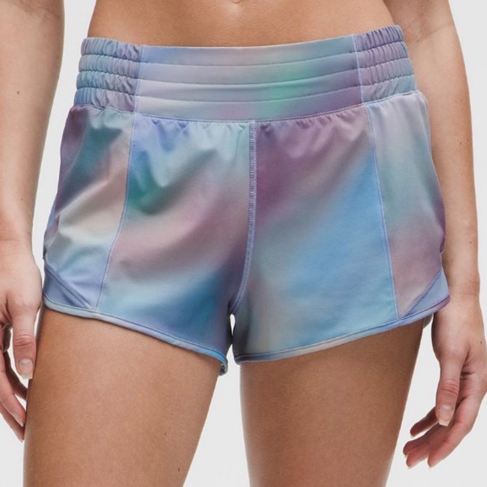 Lululemon Hotty Hot High Rise Short Athletic Shorts Chroma Drift Blue 14 NWT - Picture 11 of 13